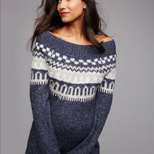 NWT**FairIsle off the shoulder MATERNITY Sweater
